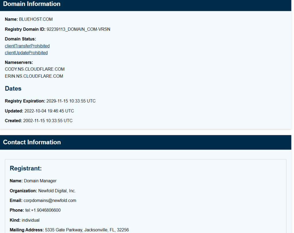 Domein informatie