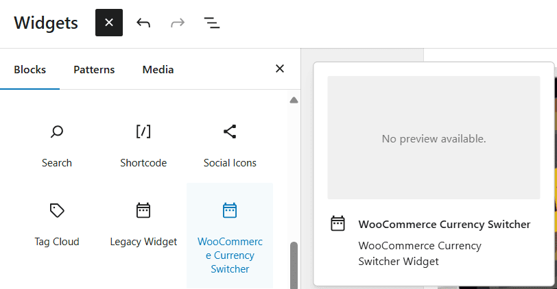 De widget toevoegen