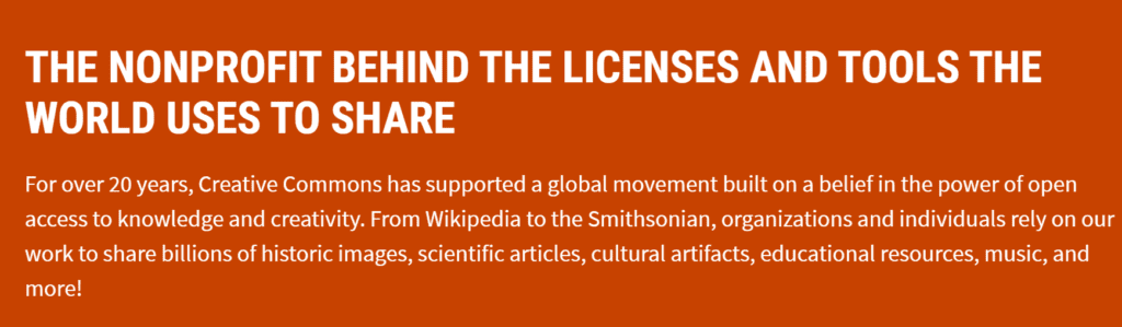 Creative Commons website