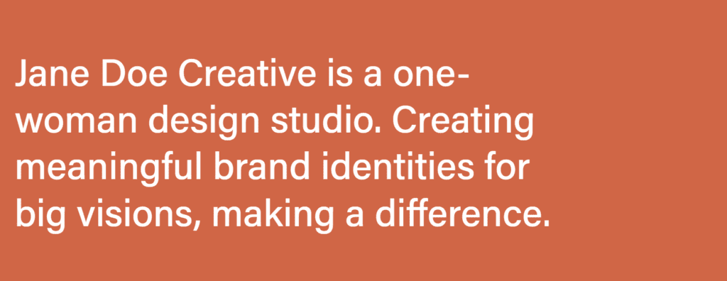 Jane Doe Ontwerpen website